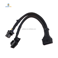 Cable de prueba OBD de una a dos vías OBD2 16 pines núcleo cabeza macho una vía a dos cabeza hembra Cable de extensión MONTAJE DE Cable de conexión