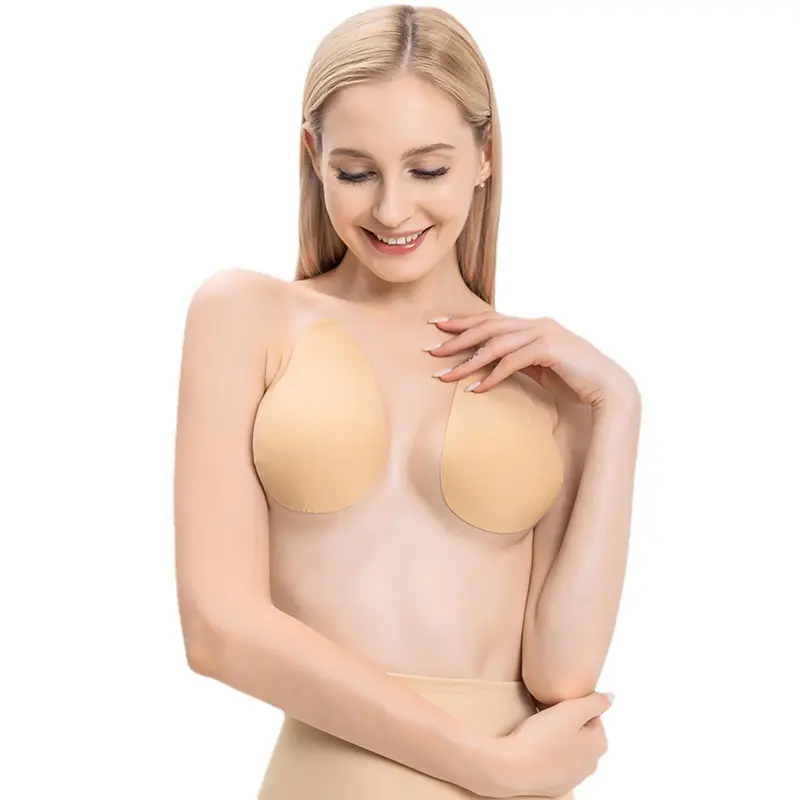 Plus soutien-gorge push up goutte d'eau forme poitrine ascenseur bande boob bande mamelon couverture pour gros seins