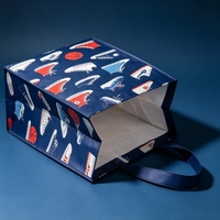 Sac en non-tissé laminé enduit d'un film imperméable, sac fourre-tout personnalisé avec logo, emballage cadeau