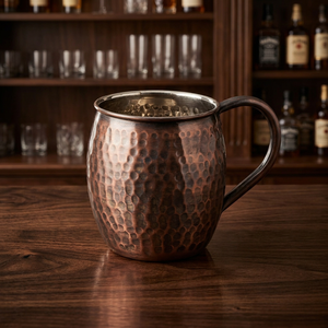 Handcrafted Copper Moscow Mule <b>Mug</b> Hammered Finish Vintage Style Eco-Friendly Heat Resistant for Cold Drinks Party Use Gift <b>Box</b> - Product Image 2