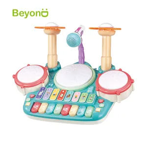 5 In 1 Muziekinstrumenten Speelgoed, Leren Speelgoed Toetsenbord Xylofoon Drumspeelgoed Set Met Lichte Kinderen Elektronische Piano