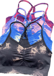 2 / <span class=keywords><strong>3</strong></span> / <span class=keywords><strong>4</strong></span> Pcs Tie Dye Gym Fitness <span class=keywords><strong>Leggings</strong></span> corti Butt Lifting TieDye Soft Workout collant Tie-Dye regolabile reggiseno arricciato Yoga Set - Product Image 5