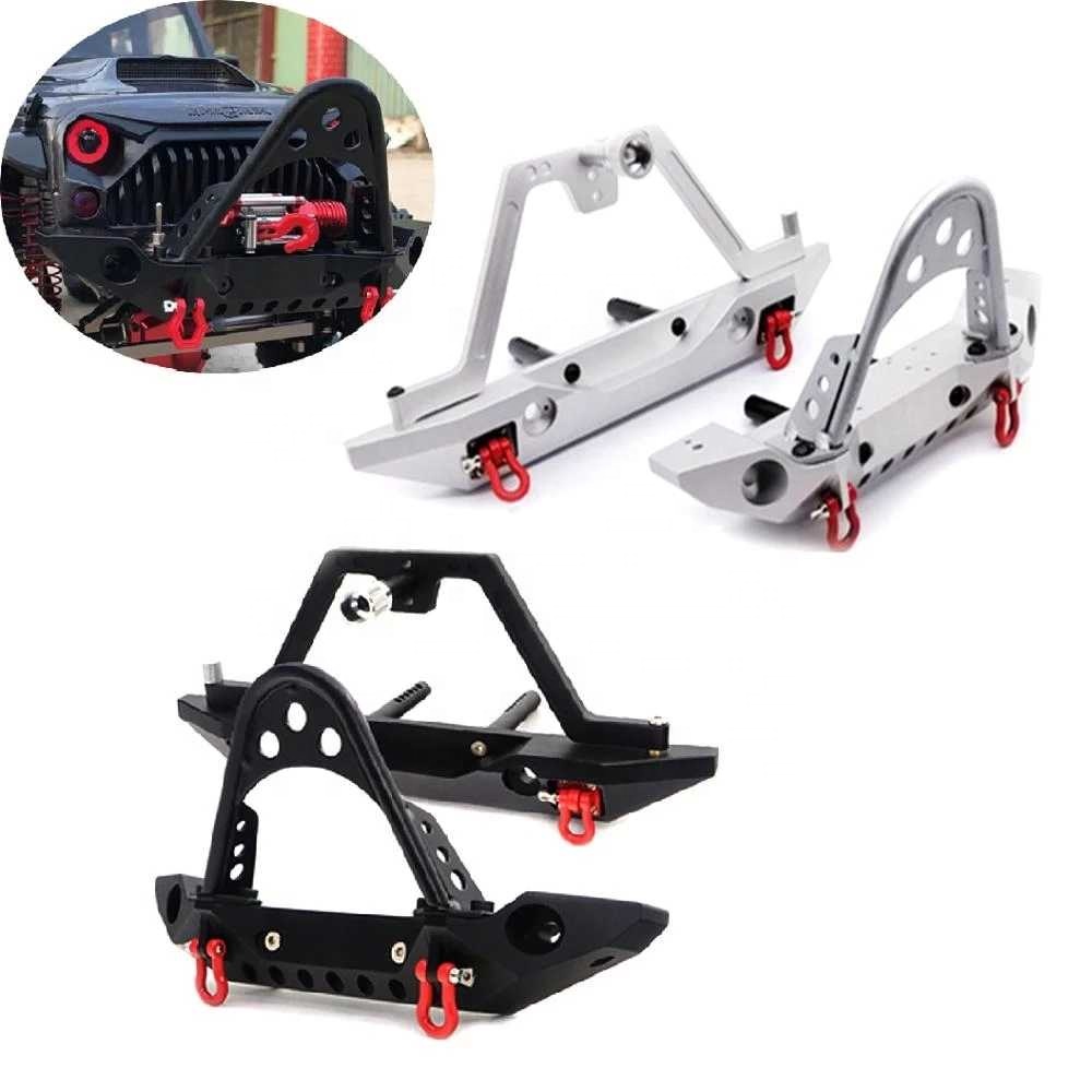 Алюминиевый передний задний бампер быка бар W/запасное колесо перевозчика для 1:10 осевой SCX10 JEEP SCX10 II 90046 90047 TRX-4 TRX4 машинка на радиоуправлении