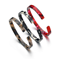 Bracelet à manchette en acrylique, nouveau Design, longueur 2019 CM, Bracelet de couleur léopard, d'imitation tortue, en acrylique, offre spéciale, 0.6
