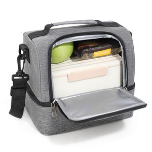 Sac isotherme portable grande capacité en aluminium épais pour le déjeuner en extérieur, idéal pour les employés de bureau - Product Image 4