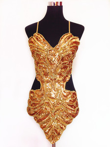 Robe de <span class=keywords><strong>danse</strong></span> orientale sexy pour femme, style <span class=keywords><strong>studio</strong></span>, avec paillettes, perles, papillons, dos nu, licol et lacets - Product Image 6