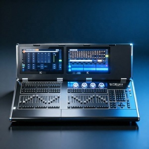 คอนโซลควบคุม KingKong N6616 จอคู่ DMX512 พร้อมเฟดเดอร์แบบมอเตอร์ ไฟ <span class=keywords><strong>LED</strong></span> เคลื่อนที่ได้ สำหรับงานดีเจมืออาชีพ แสงสีเวทีดิสโก้ - Product Image 2