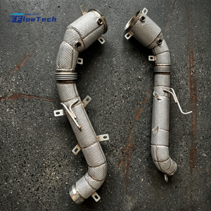 Downpipe de performance pour McLaren 650S 570S 600LT M838T 3.8T V8 Bi-Turbo en acier inoxydable 304 avec bouclier thermique, montage direct - Product Image 6