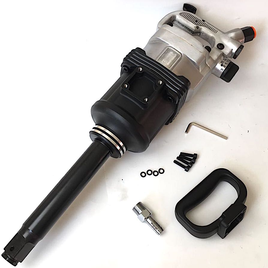 Extended 8 in. anvil for extra deep reach Side support handle for better control during operation concrete truck