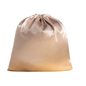 Sacs cadeaux personnalisés avec logo pour cheveux, maquillage, cils, parfum, pochettes à cordon en satin pour extensions capillaires - Product Image 3