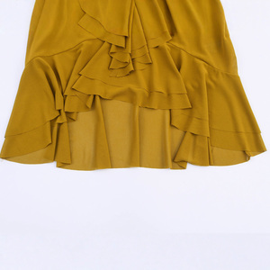 Chemisier en mousseline drapée pour femmes: chemise à volants en couches avec manches en cascade Silhouette <span class=keywords><strong>fluide</strong></span> 2025 OEM China Factory Direct - Product Image 5