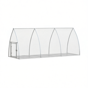 Fournitures pour petits animaux, cage à lapins 118,1x41,3x47,2 pouces en acier galvanisé, extérieur, toutes saisons - Product Image 1