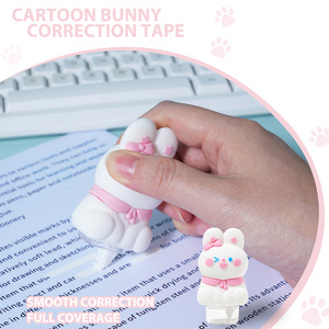 Mẫu thỏ văn phòng sinh viên đặt máy tính xách tay + 10 bút màu + Băng chỉnh + Keo rắn + Vỏ bút + kẹp Pha lê + Vỏ bút - Product Image 4