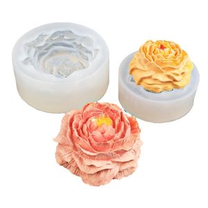 <span class=keywords><strong>Moule</strong></span> en Silicone tridimensionnel grande et petite fleur de pivoine Rose bougie parfumée diffuseur pierre savon fait main résine époxy - Product Image 6