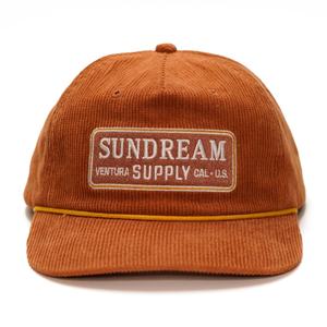 Casquettes Snapback en velours côtelé originales avec cordon, patch tissé personnalisé, casquettes non structurées à 5 panneaux - Product Image 1