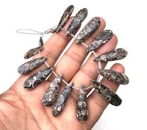 เทอร์เทลล่าธรรมชาติพลอยอาเกต15ชิ้นลูกแพร์เหลี่ยมเพชรพลอยสำหรับเครื่องประดับสร้อยข้อมือสร้อยคอลูกปัด - Product Image 5