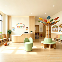 Étagère en bois en forme d'arbre Chiquitos pour la maternelle, la bibliothèque d'éducation préscolaire, la crèche, la zone de lecture, présentoir de livres illustrés