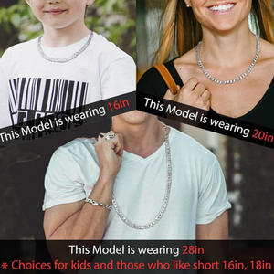 זהב באיכות גבוהה כסף צבע נירוסטה 1: שרשרת 32 nk שרשרת פיטרו גברים חמים שרשרת אופנה חמה גברים ונשים שרשרת תכשיטים - Product Image 3