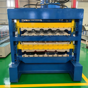 Ba lớp hình thang tấm cuộn tạo thành máy kim loại lợp giá máy - Product Image 4