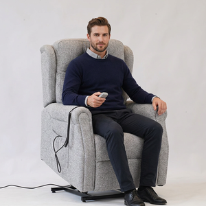 Fauteuil inclinable électrique pour personnes âgées, double moteur, appui-tête et soutien lombaire électriques, chauffage, fauteuil inclinable à gravité zéro avec roulettes - Product Image 2