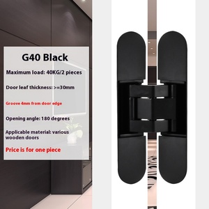 Регулируемый поперечный шарнир 180 градусов трехмерная Скрытая деревянная дверная фурнитура 180 градусов полностью открытая дверная фурнитура с подшипником нагрузки - Product Image 6