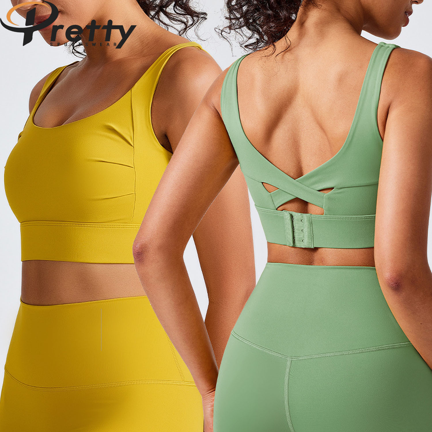 2024 Hot Selling Yoga Bra Plus Size With Adjustable Design Sports Underwear Shockproof Fitness Adjustable Strap Yoga Bra