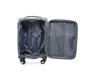 Ensemble <span class=keywords><strong>de</strong></span> <span class=keywords><strong>3</strong></span> pièces <span class=keywords><strong>de</strong></span> bagages gris avec roues et plusieurs compartiments Valise <span class=keywords><strong>de</strong></span> voyage légère et durable - Product Image 3