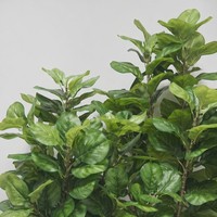 Grand Arbre Artificiel Réaliste Ficus Lyrata en Pot, Plante Bionique Simulée pour Décoration Intérieure et Extérieure, Maison et Bureau, Style Nordique