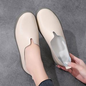 Chaussures plates pour femmes en cuir de vachette de haute qualité, style mocassins à enfiler, décontractées, pour la marche, modèle 2024, vente en gros, prix abordable - Product Image 6