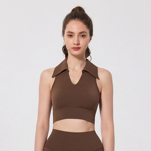 Aoyema Top <span class=keywords><strong>de</strong></span> Yoga sin costuras para <span class=keywords><strong>mujer</strong></span>, chaleco sin mangas con cuello en V, cárdigan, <span class=keywords><strong>blusa</strong></span>, Polo liso, camiseta sin mangas, traje <span class=keywords><strong>de</strong></span> LICRA sostenible para adultos - Product Image 3