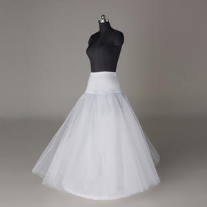 Under Wear <strong>Underskirt</strong> 1 Hoop 2 Layers <strong>Tulles</strong> Petticoat for a Line Wedding Dress Bridal Gown MPB7 - Product Image 2