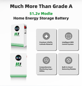 Batterie lithium-ion rechargeable 51,2 V 300 Ah, pack de batteries 51,2 V 15,36 kWh, système de stockage d'énergie domestique - Product Image 2