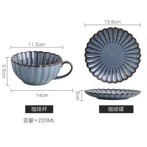 Juego de Tazas y Platos de Cerámica de Color Europeo para Café, Té Inglés, Té Etíope, Té de la Tarde, Té de Calabaza Fresca - Product Image 3