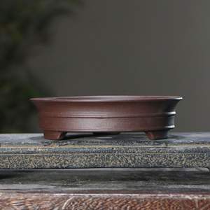 Maceta ecológica en miniatura de arcilla esmaltada púrpura moderna <span class=keywords><strong>Zisha</strong></span> con mango de juego para plantas de bonsái y musgo con capacidad de 3-6L - Product Image 3