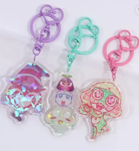 custom shaking charm charms clear acrylic custom printed transparent Shaker keychain make your own shaker charm with anime