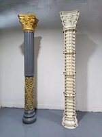 Moule de pilier en forme de colonne à motif de capitale d'éléphant carrée pour la vente de piliers en béton préfabriqué
