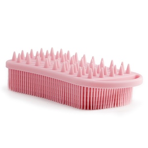 Wholesale Double Sides Exfoliating Bath Shower Scrub Brush Multi Colors Soft Silicone Body <b>Massage</b> Brushes - Product Image 3