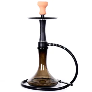 Narghilè Shisha medio a tubo singolo con narghilè Shisha a tubo tondo in lega di alluminio