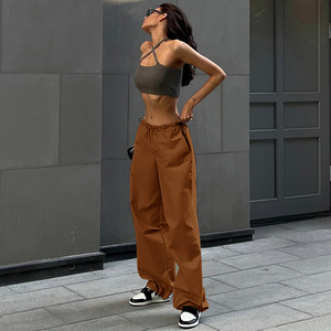 King Mcgreen Star Mode Tendance <span class=keywords><strong>Rue</strong></span> Femmes Pantalon Lâche Cordon Ceinture Pantalon De Travail Décontracté - Product Image 6