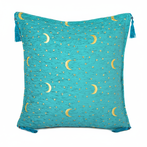Turquesa-Luna estrella diseñado turco y Otomano almohada-funda de almohada - Product Image 2