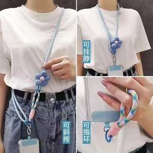 En gros, Cordon de suspension long pour porte-clés, motif fleur, avec perles, bandoulière pour hommes et femmes, pour la randonnée en extérieur - Product Image 6