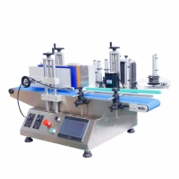 Machine d'étiquetage de bouteilles plates et rondes pour bureau, pour eau, cosmétiques, vin, vodka