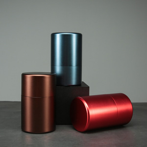 Tarro de aleación de aluminio y titanio sellado de Metal grande personalizado Cubo de granos de café de acero inoxidable Cubo de té con sentido de amortiguación - Product Image 3