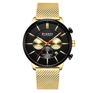 Montres à quartz pour hommes CURREN 8340, nouveauté, vente en gros d'usine, faible MOQ, multicolores, meilleur prix, luxe, élégantes, avec bracelet en maille inoxydable - Product Image 2