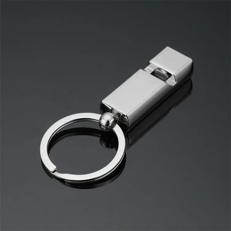 Porte-clés carré sans Nickel, sifflet, haut de gamme, personnalisé avec son, 1 pièce