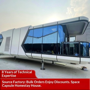Sala de Juntas Móvil Resistente a la Corrosión, Oficina y Espacio de Estar, Contenedor de Ensamblaje Rápido, Cápsula Espacial con Vista Panorámica para Campamentos y Lugares Turísticos - Product Image 1