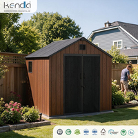 Abri de jardin Kenda APEX 8x8, abri de rangement extérieur résistant aux UV, porte verrouillable pour outils de jardin, utilisation extérieure, équipement de jardin
