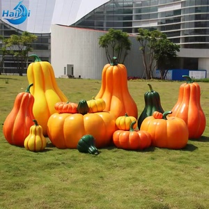 <span class=keywords><strong>Décoration</strong></span> d'Halloween Géante en Résine pour Extérieur : Citrouille Créative Sculptée et Étanche - Product Image 1