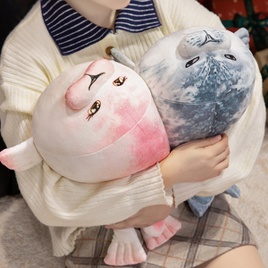 사용자 정의 대형 통통 물개 부드러운 베개 블루/핑크 인형 면 귀여운 바다 동물 봉제 장난감 - Product Image 6