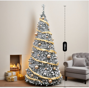 Árbol <span class=keywords><strong>de</strong></span> <span class=keywords><strong>Navidad</strong></span> Artificial Plegable Telescópico <span class=keywords><strong>de</strong></span> Alta Calidad Directo <span class=keywords><strong>de</strong></span> Fábrica, Decoración Personalizada con Flocado Blanco <span class=keywords><strong>para</strong></span> Almacenamiento - Product Image 1